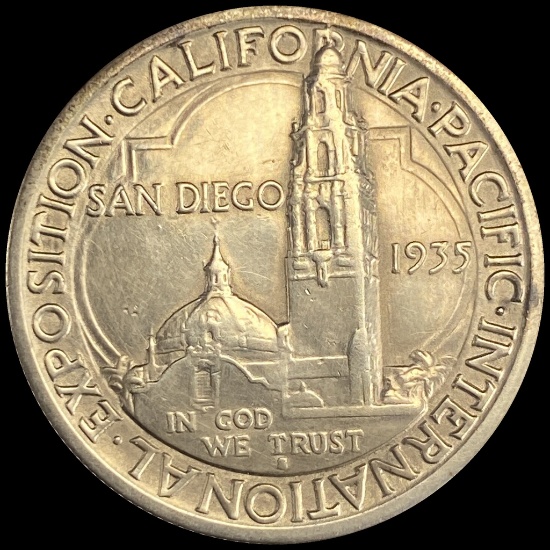 1935 Silver Half Dollar California-Pacific Expo CHOICE BU