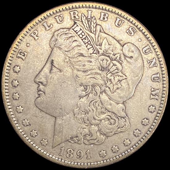 1891 Morgan Silver Dollar NEARLY UNCIRCULATED