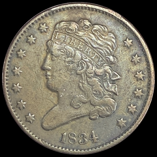 1834 Classic Head Half Cent NEARLY UNCIRCULATED