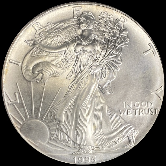 1995 1 oz Silver American Eagle $1 GEM BU