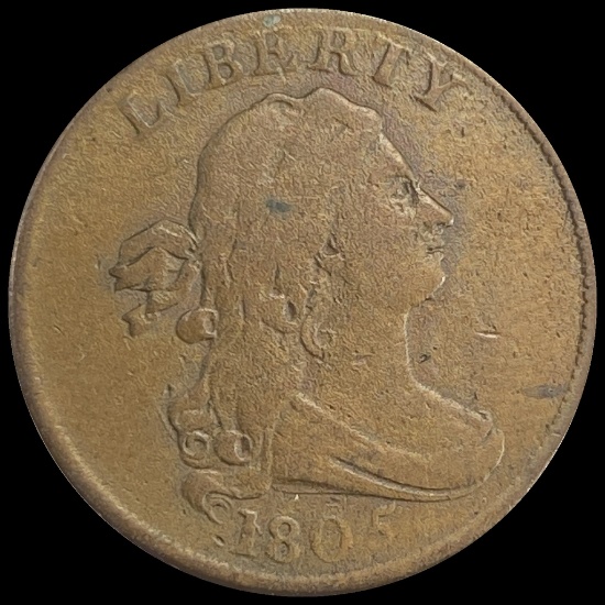 1805 Copper Half Cent NICELY CIRCULATED