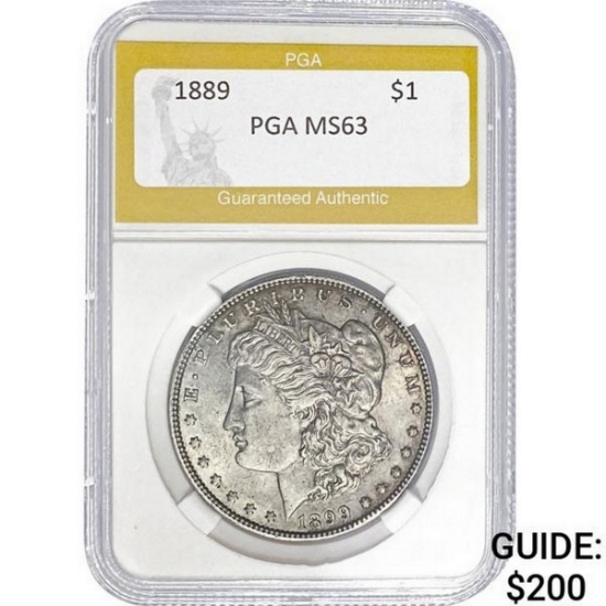 1889 Morgan Silver Dollar PGA PGA MS63