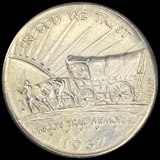 1937-D Silver Oregon Trail Memorial Half Dollar UNCIRCULATED