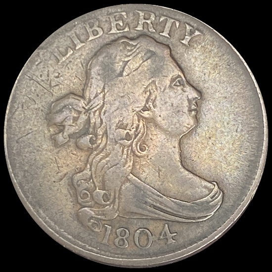 1804 Copper Half Cent LIGHTLY CIRCULATED