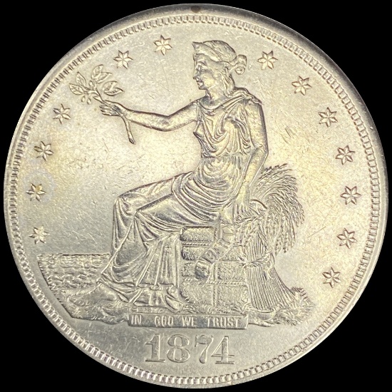1874-S Silver Trade Dollar UNCIRCULATED