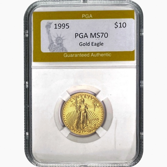 1995 $10 American Gold Eagle PGA MS70