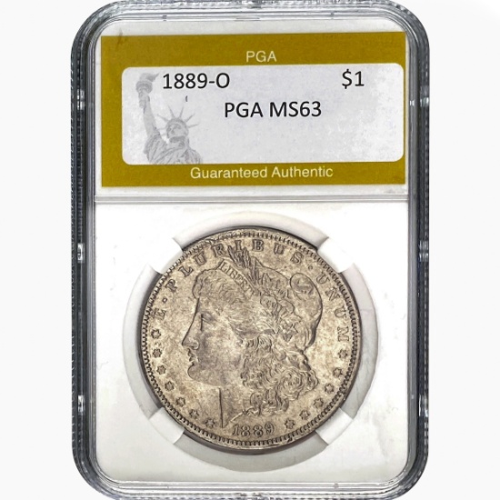 1889-O Morgan Silver Dollar PGA MS63