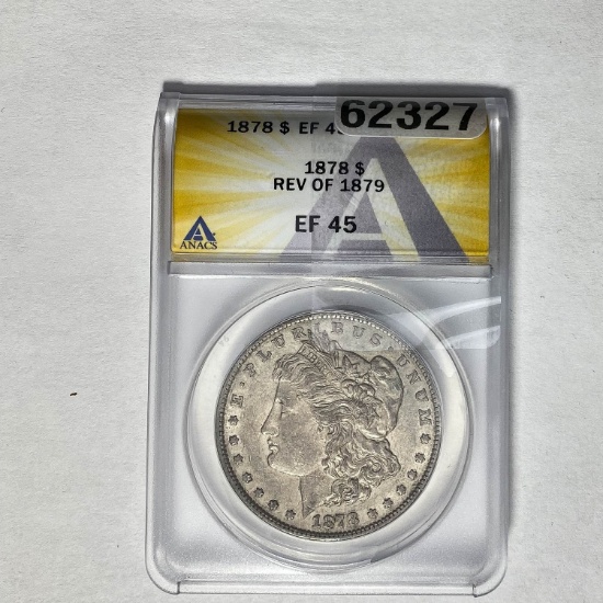 1878 REV OF 79 Morgan Dollar ANACS EF 45