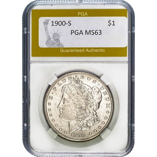 1900-S Morgan Silver Dollar PGA MS63