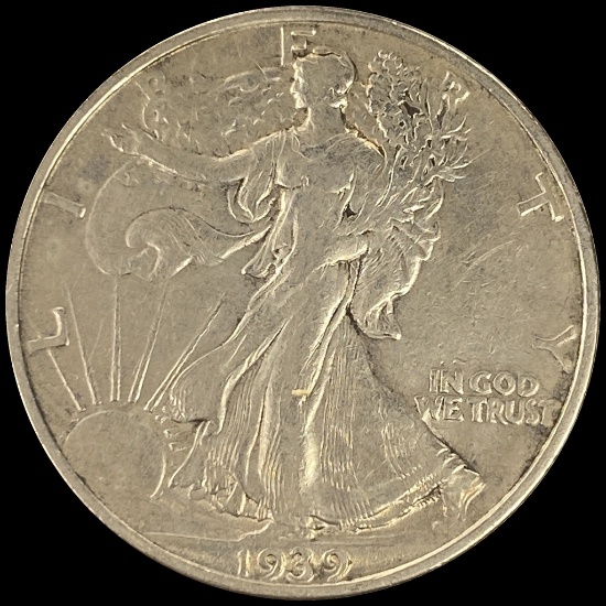 1939-S Silver Half Dollar Walking Liberty CLOSELY UNCIRCULATED