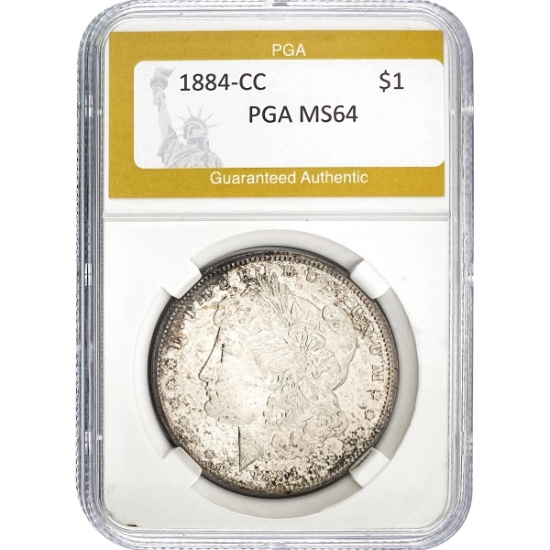1884-CC Morgan Silver Dollar PGA MS64