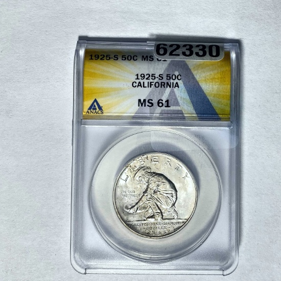 1925-S California Jubilee 50C ANACS MS61