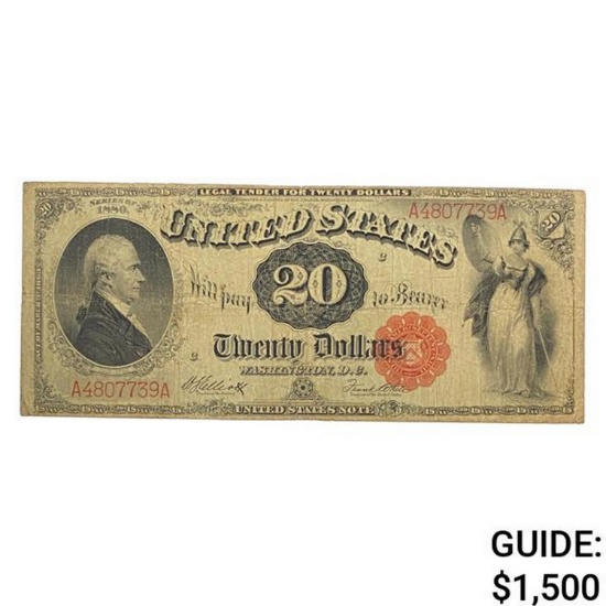 1880 $20 "HAMILTON" LEGAL TENDER USN VERY FINE