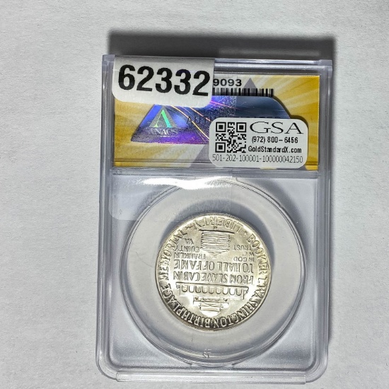 1950-S 50C Booker T. Washington ANACS MS65