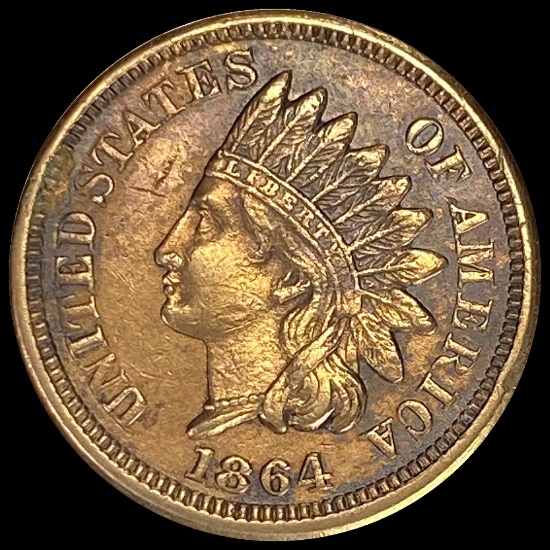 1864 Bronze Indian Head Cent CHOICE AU