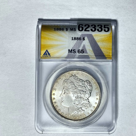 1886 Morgan Dollar ANACS MS 65 SILVER