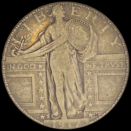 1917-S Type 1 Standing Liberty Quarter LIGHTLY CIRCULATED