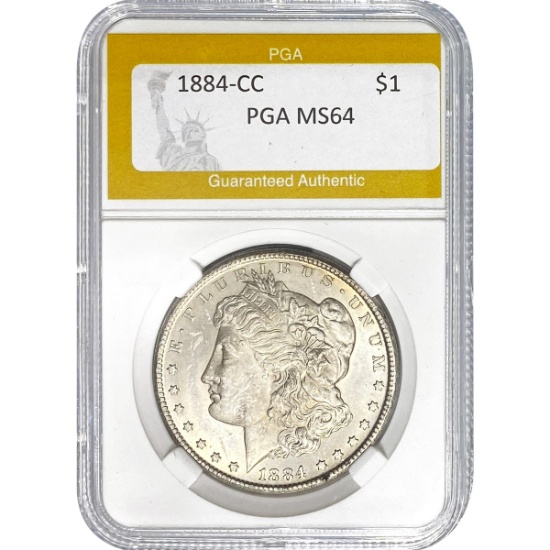 1884-CC Morgan Silver Dollar PGA MS64