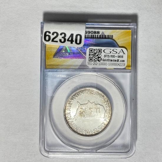 1952 50C Washington-Carver ANACS MS63