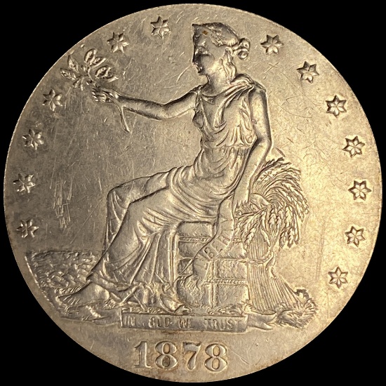 1878-S Silver Trade Dollar CLOSELY UNCIRCULATED