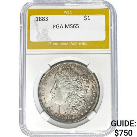1883 Morgan Silver Dollar PGA  MS65