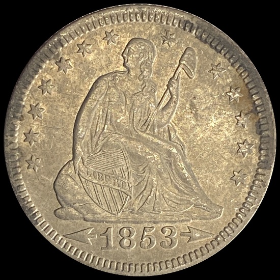 1853 Arrows Seated Liberty Quarter CLOSELY UNCIRCULATED