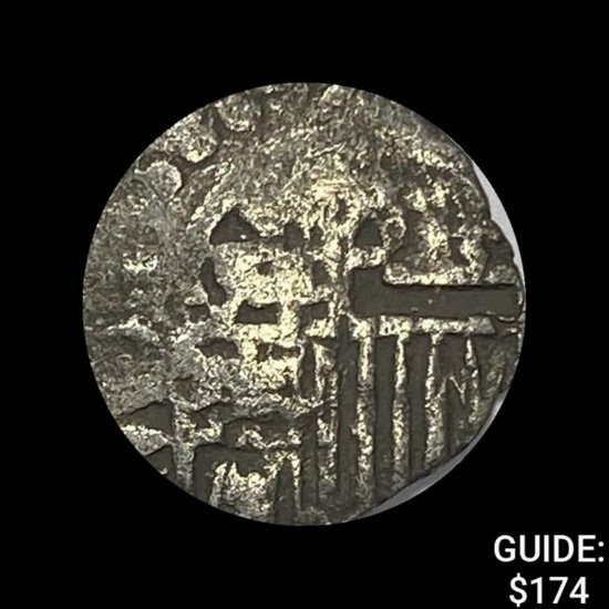 1500s-1600s Spanish Colonial Silver Cob NEARLY UNCIRCULATED
