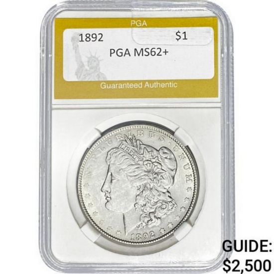 1892 Morgan Silver Dollar PGA  MS62+