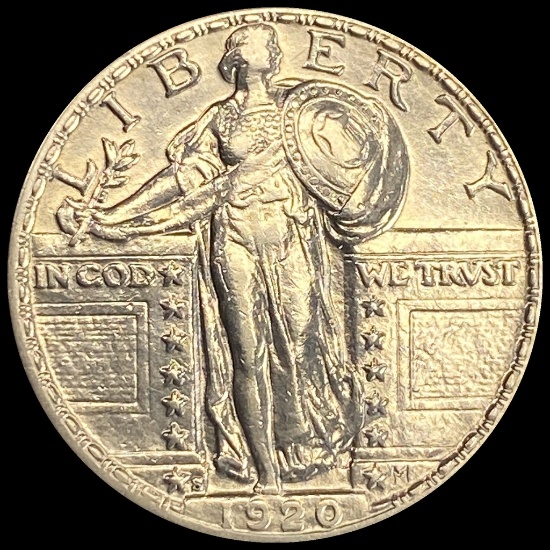 1920-S Standing Liberty Silver Quarter CHOICE AU