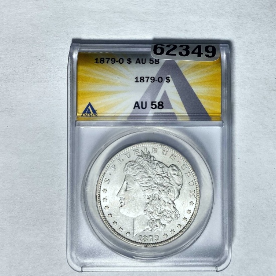 1879-O Morgan Dollar ANACS AU 58 SILVER