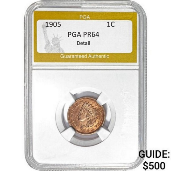 1905 Indian Head Cent PGA Detail  PR64