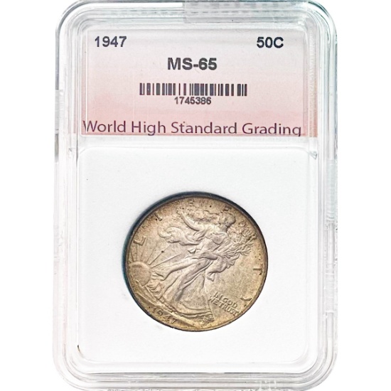 1947 Walking Liberty Half Dollar WHSG MS64