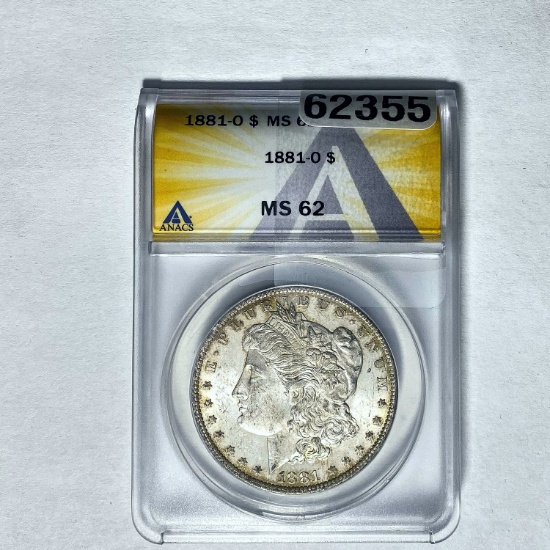 1881-O Morgan Dollar ANACS MS62 SILVER