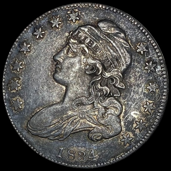 1834 Capped Bust Half Dollar CHOICE AU
