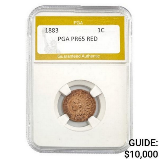 1883 Indian Head Cent PGA  PR65 RED