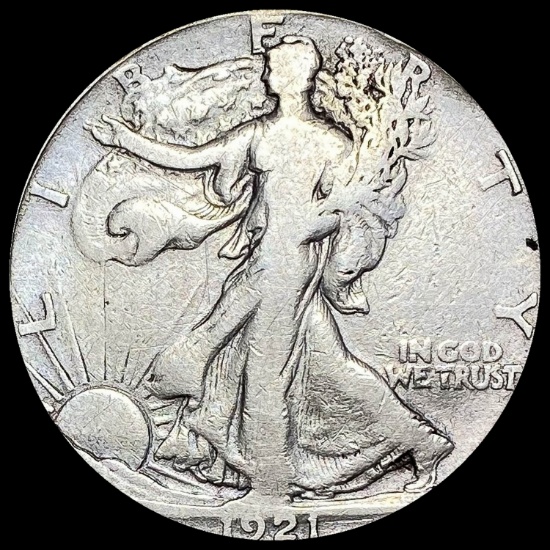 1921-S Silver Half Dollar Walking Liberty LIGHTLY CIRCULATED