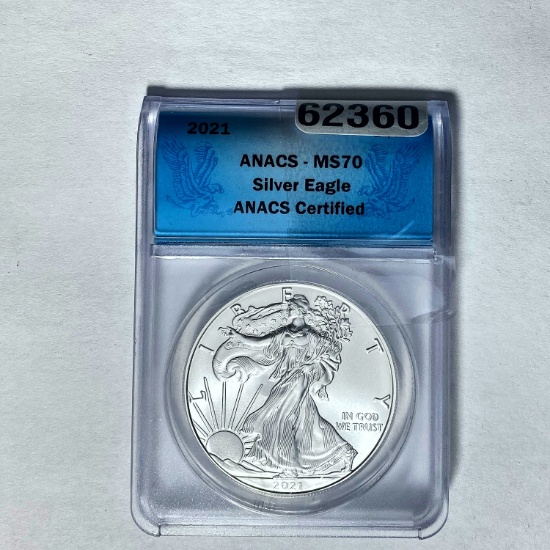 2021 Silver Eagle ANACS MS70