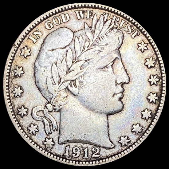 1912-D Silver Barber Half Dollar NEARLY UNCIRCULATED