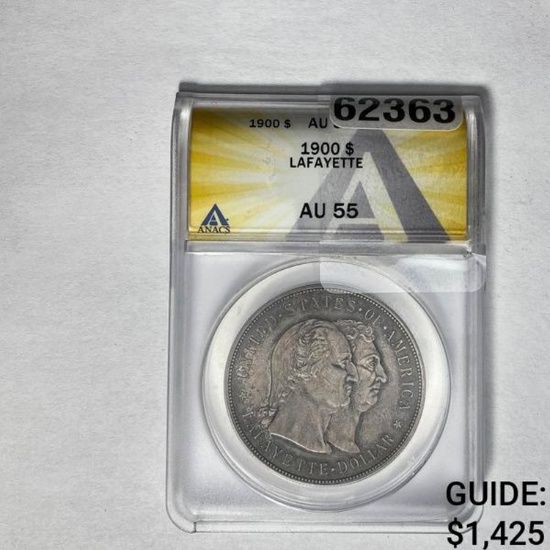 1900 Lafayette Dollar ANACS AU 55