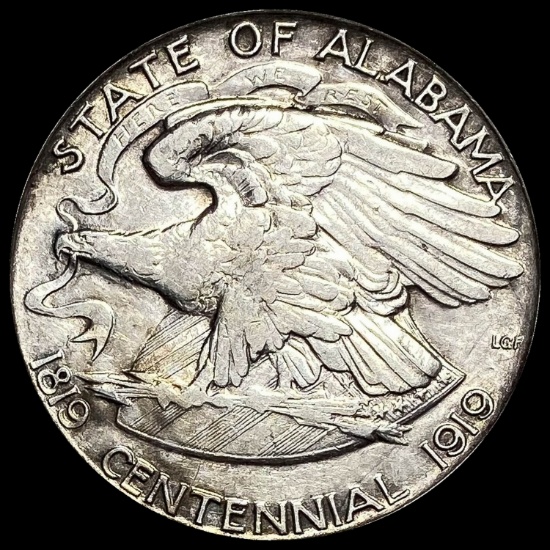1921 Silver Alabama Centennial Half Dollar CHOICE AU
