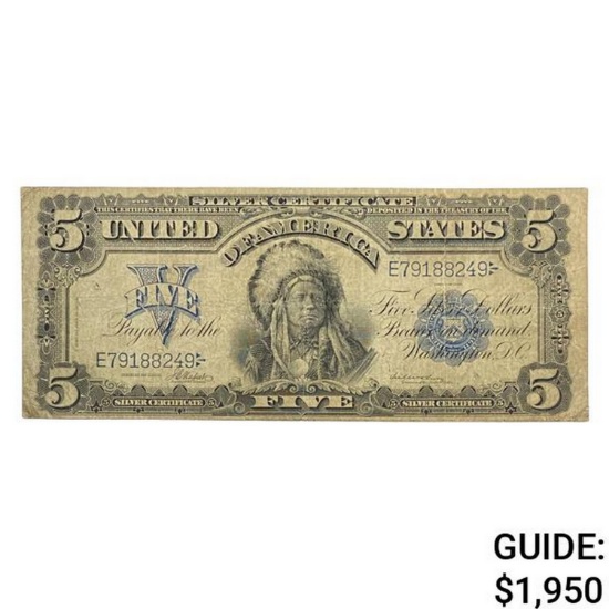 1899 $5 "CHIEF" SILVER CERTIFICATE VERY FINE