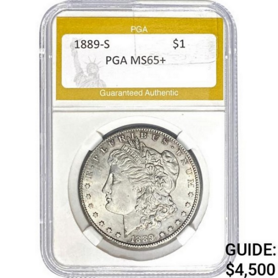 1889-S Morgan Dollar PGA  MS65+