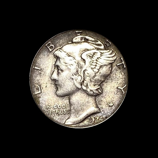 1924-S Silver Mercury Dime LIGHTLY CIRCULATED