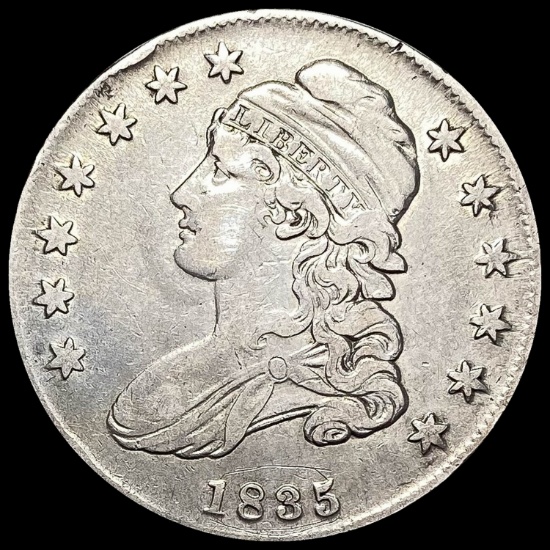 1835 Silver Capped Bust Half Dollar NEARLY UNCIRCULATED