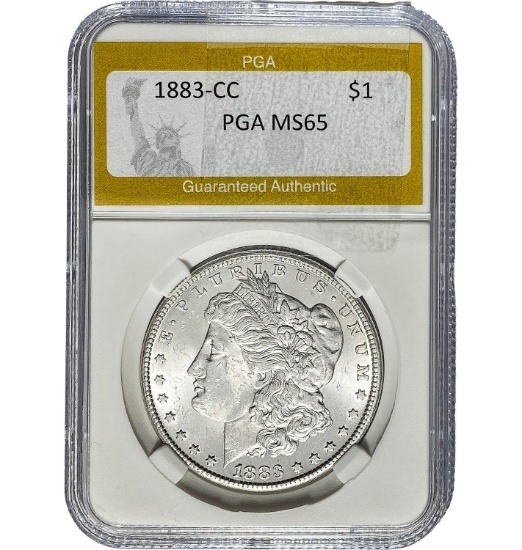 1883-CC Morgan Dollar PGA MS65 SILVER