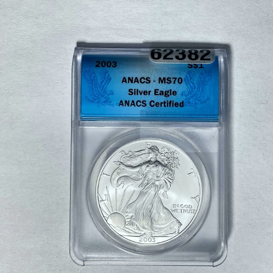 2003 Silver Eagle ANACS MS70