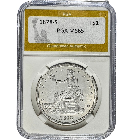 1878-S Trade Dollar PGA MS65
