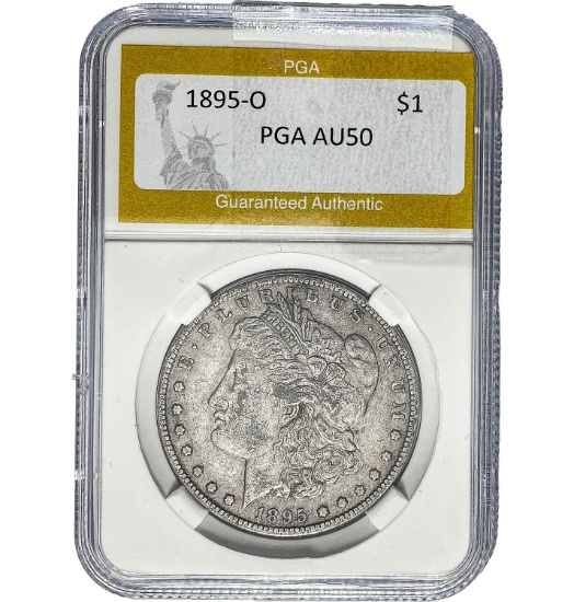 1895-O Morgan Dollar PGA AU50 SILVER