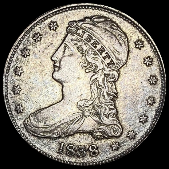 1838 Capped Bust Half Dollar ABOUT UNCIRCULATED