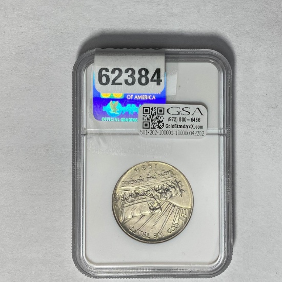 1938 50C Oregon Trail NGC MS66